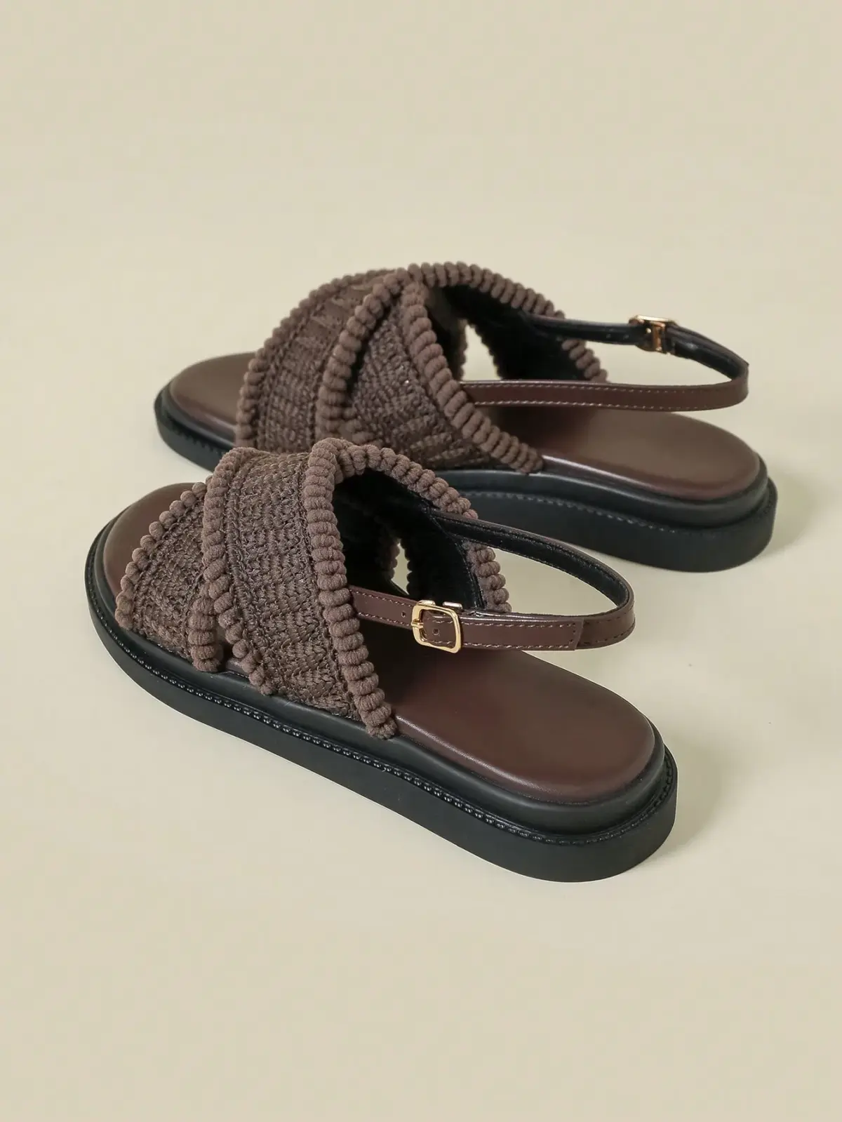 Boho Retro Style Open Toe Buckle Strap Casual Beach Sandals - Image 5