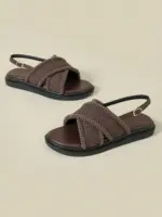 Boho Retro Style Open Toe Buckle Strap Casual Beach Sandals